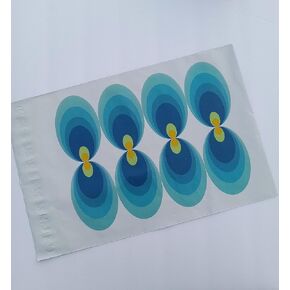 Unique, Poly Mailers, Beautiful, Shipping Envelopes, 100 pieces, Blue, Green Vintage Design, 10x13