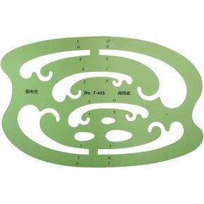 Flexible Jewelry Design Template Ruler for Hand Drawing - Thin, Soft, 360° Bendable, Includes Circular, Oval, and Diamond Shapes (Diamond and Jewelry Template-2)