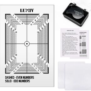 Luxiv Card Grading Centering Tool Kit, Card Center Tool with 30X Magnifying Implement, 2 Pcs Clean Cloth, Centering Guide Center Equipment (Rounded Corner)