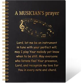 A Musician's Prayer 160 Pages Blank Notebook, Funny Christian Gifts for Musician, Thank You Gifts for Music Lover, Christmas Birthday Musician Gifts for Song Writer, Music Teacher Gifts