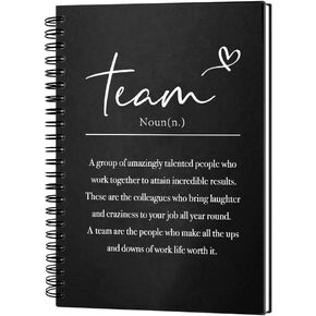 Team Definition 160 Blank Pages Hardcover Spiral Notebook, Best Team Gift for Team Teammate Work Bestie Coworker, Employee Appreciation Gift, Team Member Thank You Gift for Team Leader