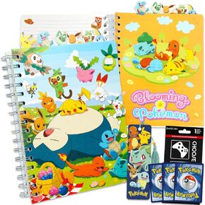 Pokemon Tabbed Journal Set - Bundle with Notebook with Tab Dividers, Stickers, More for Kids, Adults | Pokemon Journal Notebook Stationery