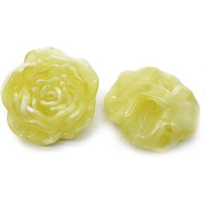 20Pcs Flower Buttons for Sewing,21mm Resin Camellia Sewing Buttons,Rose Flower Decorative Buttons for Clothing,Shirts,Skirts,Handmade DIY Crafts(1#Dimensional Pink White)