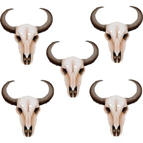 4Pcs Western Long Horn Cow Balloons/37Inch Cowboy Longhorn Aluminium Foil Balloon for Party Wall/Last Rodeo Bachelorette Party Supplies/Western Party Decorations/Cow Skull Wall Decor