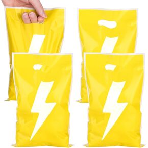 ADARRO 40PCS Yellow Lighting Bolt Party Favor Bags, Goodie Candy Treat Bags for Flash Weather Theme Birthday Party Decoration