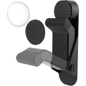 Juome Door Stoppers for Bottom of Door No-Drill, Kickdown Floor Door Stopper, Door Holder to Keep Door Open, Heavy Duty Rubber Door Stop, with Self-Adhesive Wall Protectors (1 Set, Black)