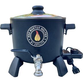 Wax Melter for Candle Making - Holds Approximately 7 Qts of Melted Wax - Easy Pour Valve - by Soylite Candles