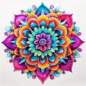 PFFNGPEN Diamond Painting Kits for Adults, 5D DIY Diamond Art Kits for Beginners, Full Drill Round Diamond Art for Home Wall Decor,Mandala, 12x12 inch