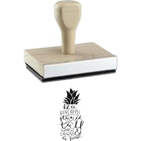 Infusion Be A Pineapple Stand Tall Wear A Crown & Be Sweet Rubber Stamp, 2 X 1'' Wood Stamp