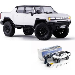 FMS 1/18 RC Crawler RTR FCX18 HMMWV EV Licensed RC Model 4WD RC Rock Truck 2.4Ghz 4CH 900mAh Hobby Grade RC Car Model Remote Control Car Mini Off Road Vehicle with Battery (Black)