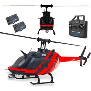SOWOFA Remote Controlled Helicopter C138 Custom Color RC Helicopter Single Wing Without aileron 6CH 6-axis Gyroscope Height Hovering Adult Beginner 2 Batteries (Black)