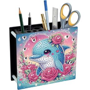 DIY 5D Diamond Painting Pen Holder – Jesus Religious Crystal Rhinestones Diamond Art Holder, Perfect for Storing Pens, Pencils, and Rulers