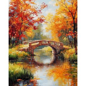 OKSGYTA Landscape Paint by Numbers Kit for Adults, DIY Acrylic Watercolor Painting Kits on Canvas, Paint by Number Oil Painting Crafts Perfect for Home Wall Decor 16x20 Inch