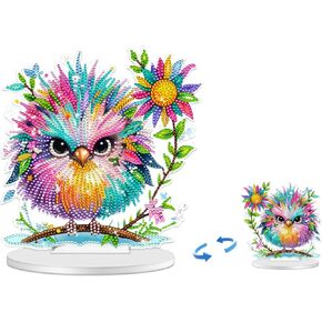 Gamteldot Hanging Diamond Art Kits for Adults,DIY Double Sided Special Shaped Diamond Art Crafts,7.87"X7.87" Suncatcher Diamond Painting Pendants Kits for Home Wall Window Garden Gift (Cute Birds)