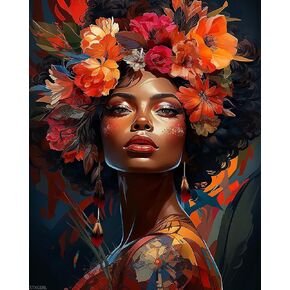 XTXGERL Paint by Numbers African Americans for Adults, Acrylic Oil Painting by Numbers Kits for Beginner with Paintbrushes Brushes Paintwork Art Canvas for Home Decor 16x20 inch / 40x50 cm