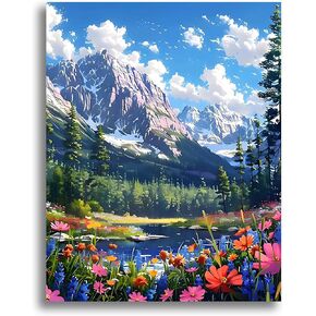 Oiuyamn Paint by Number for Adults, DIY Oil Painting Kits for Beginners, Paint by Numbers Kit for Home Wall Decor 16"W x 20"L