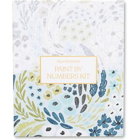 Elyse Breanne Design, Paint by Number Kit on 8x10 Canvas for Adults, Beginners and Experienced, Art Supplies Include 17 Acrylic Paint Pots, 3 Brushes, Metal Hanging Hardware, Waterfall Floral