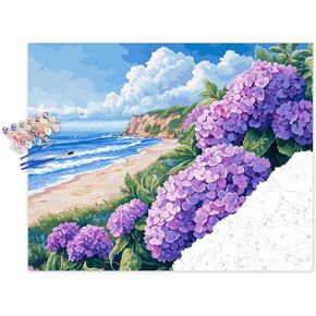 zouewit Pink Roses Paint by Numbers for Adults, Flowers in Glass Vase Paint by Number Kits, Window Landscape Wall Art, Floral Flower DIY Acrylic Painting, Home Wall Decor(16x20inch, No Frame) in Saudi Arabia
