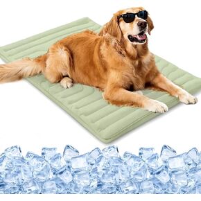 Pelzbarn Cooling Mat for Dogs & Cats, 2025 Upgraded Pelzbarn Cooling Mat, Non Gel, Machine Washable for All Breeds & Sizes (Green,XL – 59" × 40")