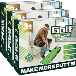 Prank Gift Box, 2 PCS Toilet Golf Game Gag Gift Empty Box, Wrap Your Real Present in a Convincing and Funny Fake Gift Box, Hilarious White Elephant Gift for Golfer, Husband, Dad, Brother and Boyfriend