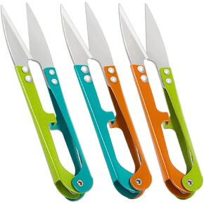 3PCS Sewing Snips, 4.25inch Yarn Cutter, High-Carbon Steel Thread Cutter, Sewing Scissors, Small Crochet Thread Scissors for Crafts, Stitch, Mini DIY Supplies