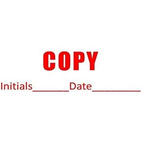 Copy with Initial and Date self Inking Stock Stamp - 4912