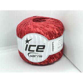 Ice Yarns Red Ladder Ribbon Yarn - 50 Grams (1.76 Ounces) 150 Meters (164 Yards)