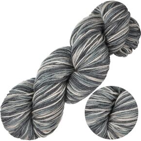 Timgle Merino Wool Sock Yarn for Knitting Woolen Knit Fingering Weight Hand Painted Crochet Sock Yarn for Hand Knitting Crocheting Shawl for Gifts, 100 G(Girl Flower)