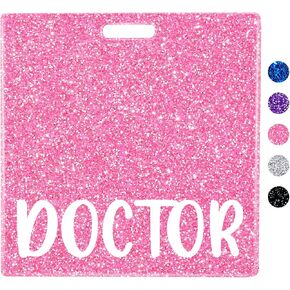 Plifal Doctor Badge Buddy Card Holder Nurse Nursing Accessories Glitter Horizontal ID Name Identification Tags Nurse Work Goods