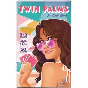 Twin Palms | Trick-Taking-Meets-Poker Card Game | Fun for 2-5 Players, Ages 10+ | Easy to Learn