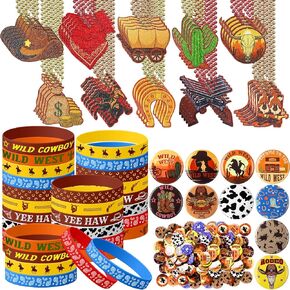 Highergo 150 Pcs 4th of July Party Favors Set 50 Patriotic Button Pins 50 Red White Blue Bead Necklaces 50 Patriotic Silicone Bracelets Bulk for Independence Day Memorial Day Party Supplies