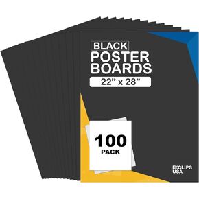 Poster Board, White Poster Paper 22x28, Poster Board, Poster Board Bulk, Large Poster Board, School Supplies, 100 Pack (White, 22 x 28)