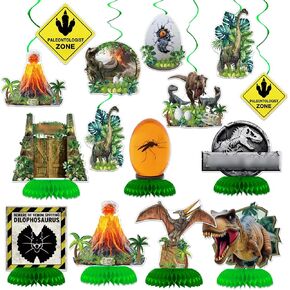 165Pcs Dinosaur Happy Birthday Balloons Arch Garland Kit, 6Pcs Balloons for Jungle Dinosaur Themed Party Baby Shower Decorations Supplies Kids Boys