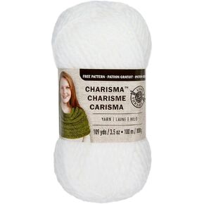 Loops & Threads Charisma Yarn - White - 3.5 oz - One Ball