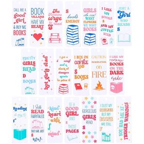 YJ Premiums Bookmarks for Women 25PC Set Aesthetic, Vibrant, Witty, and Colorful Page Markers for Book Lovers, Readers, and Bibliophiles Unique and Eye Catching Designs for Book Clubs Gifts & More