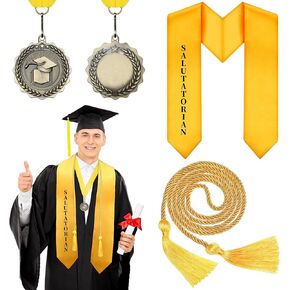 مجموعة 3 قطع من مجموعة سرق التخرج تتضمن 2024 ميدالية التخرج وحبال شرف ذهبية لطلاب التخرج in Kuwait