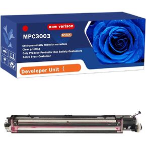 MPC3003 Developer Unit（Contains Carrier） Compatible for Ricoh MP C3003 MP C3503 MP C4503 MP C5503 MP C6003 Printers, Print Up to 370000 Pages, Bright Colors (1 Pack Cyan)