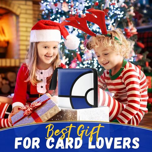 Card Binder 4 Pocket ، حامل بطاقة التداول يناسب 400 بطاقة مع 50 من الأكمام القابلة للإزالة ، حامل ألبوم كبير السوائل ومقاومة للماء لجامع بطاقات التداول ، ألبوم بطاقة مجموعة محمولة للبطاقات in Kuwait