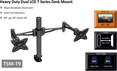 OSD Audio TSM-T13 Home and Office Single Arm Extended Desk Mount for 17-inch to 37-inch Monitor in Saudi Arabia