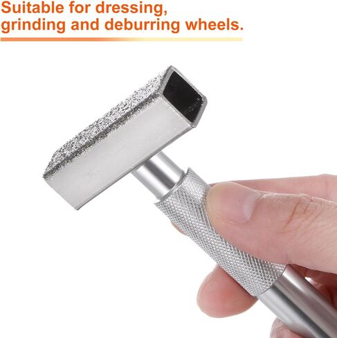 HARFINGTON 2pcs Grinding Wheel Dresser 36 Grit Diamond Grinding Wheel Stone Dressing Tool with Flat Diamond Coated Surface for Grinding Truing Deburring Wheels, Silver in Saudi Arabia