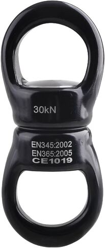 JEELAD 30kN Swing Swivel Rotational Safety Device Hanging Accessory for Rock Climbing Hanging Hammock Web Tree Swing Aerial Dance Children's Swing Spinner Hanger (Black & Yellow) in Saudi Arabia