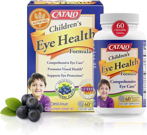 CATALO Advanced Bilberry Eye Formula - 60 Capsules, Premium Eye Care for Vision Sharpness, Discomfort Relief, and Redness Reduction, Clinically Proven with Bilberry & Vegetarian DHA, Made in USA in Saudi Arabia