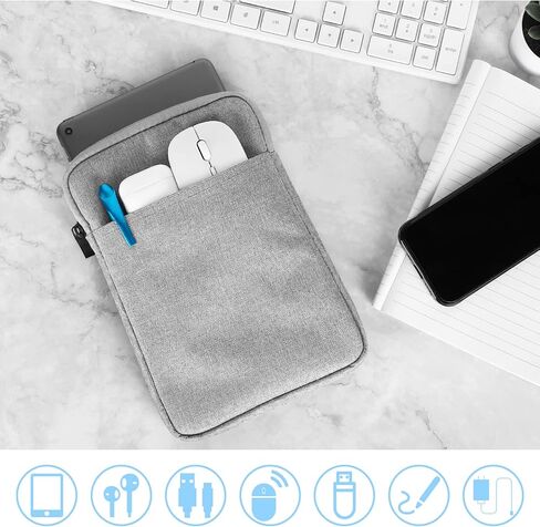 Urbanx 8 Intablet Case for QMobile QTAB X50 خفيفة الوزن محمول حقيبة حماية محمولة مع جيوب مزدوجة in Saudi Arabia