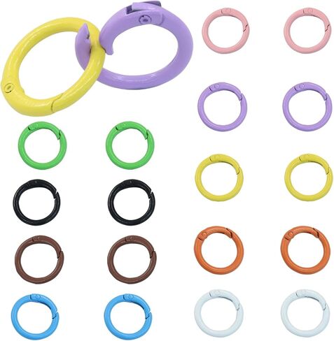 Zorfeter 40PCS Round Spring O Rings, Trigger Spring Snap Clip Keyring Buckle Hooks, DIY Accessories for Keychains/Bag/Purse/Handbag in Saudi Arabia