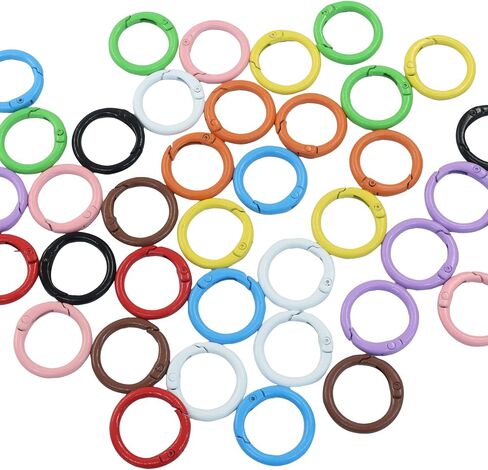 Zorfeter 40PCS Round Spring O Rings, Trigger Spring Snap Clip Keyring Buckle Hooks, DIY Accessories for Keychains/Bag/Purse/Handbag in Saudi Arabia