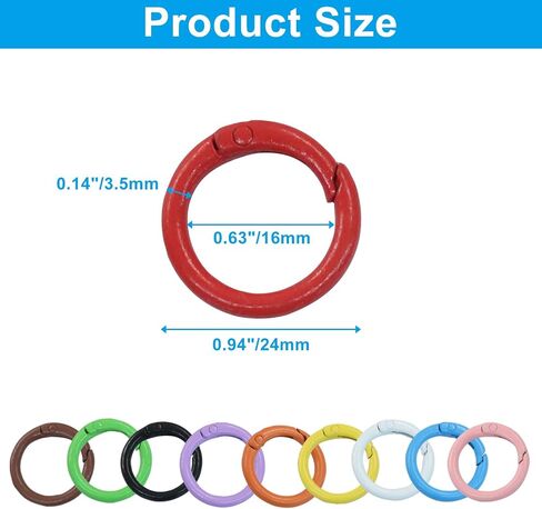 Zorfeter 40PCS Round Spring O Rings, Trigger Spring Snap Clip Keyring Buckle Hooks, DIY Accessories for Keychains/Bag/Purse/Handbag in Saudi Arabia