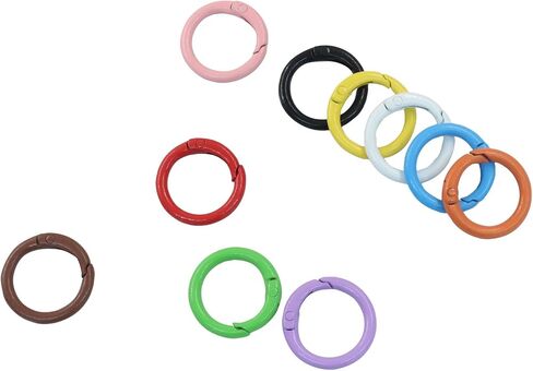 Zorfeter 40PCS Round Spring O Rings, Trigger Spring Snap Clip Keyring Buckle Hooks, DIY Accessories for Keychains/Bag/Purse/Handbag in Saudi Arabia