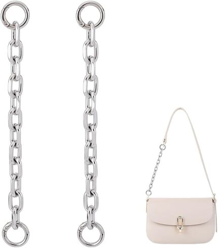 UNICRAFTALE 2Pcs 8.26 Inch/21cm Bag Extender Chain Platinum Handbag Strap Extender Bag Strap Extender Metal Cable Chain Purse Strap Extenders Bag Strap Replacement with Clasps for Bag Crafts Making in Saudi Arabia