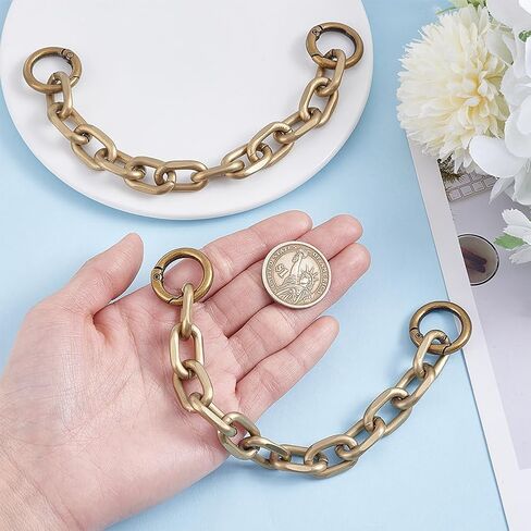 UNICRAFTALE 2Pcs 8.26 Inch/21cm Bag Extender Chain Platinum Handbag Strap Extender Bag Strap Extender Metal Cable Chain Purse Strap Extenders Bag Strap Replacement with Clasps for Bag Crafts Making in Saudi Arabia