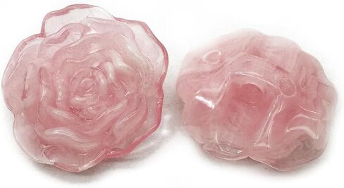 20Pcs Flower Buttons for Sewing,21mm Resin Camellia Sewing Buttons,Rose Flower Decorative Buttons for Clothing,Shirts,Skirts,Handmade DIY Crafts(1#Dimensional Pink White) in Saudi Arabia